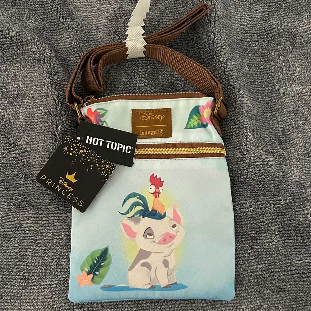 Loungefly Disney Princess Crossbody Bag - Blue and Brown